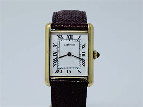 Cartier Sterl + Stainless Argent Wrist Watch 6038818 .